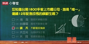 【財訊小學堂】台灣1800多家上市櫃公司,誰是唯一連續12年配息成長的真英雄?